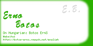 erno botos business card