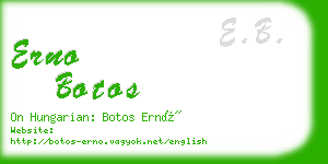 erno botos business card